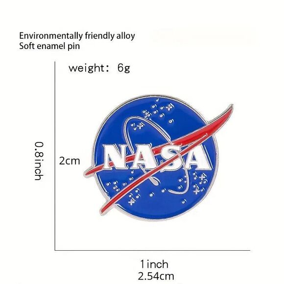 NASA Official Agency Logo Mini-Badge Shield Emblem Lapel PIN Hat Tie Pin Gift - Picture 2 of 6